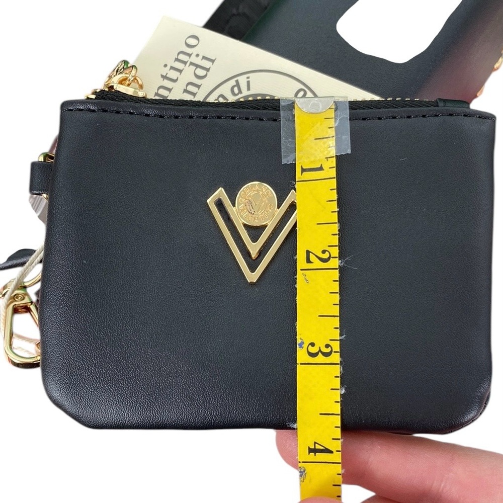 Valentino Orlandi Black Studded Vegan Leather Crossbody Bag and Coin Purse - Picture 15 of 17